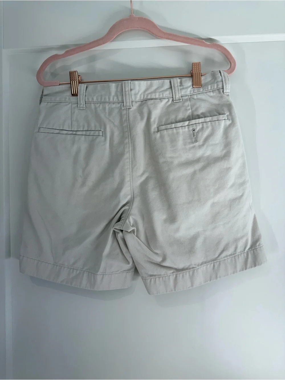 J.Crew Reade Men’s Khaki Chino Shorts Size 29W Beige Cotton Flat Front